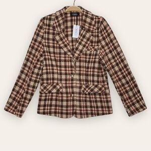 NWT Cider Plaid Jacket Size XS